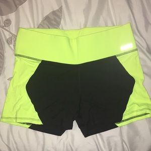 Pink VS yoga spandex shorts